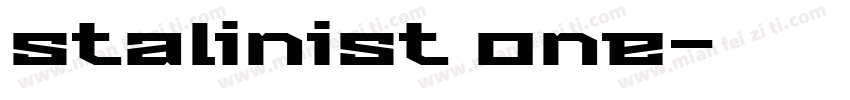 stalinist one字体转换
